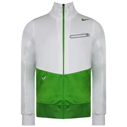 Logo Mens White/green Track Jacket - Size Medium