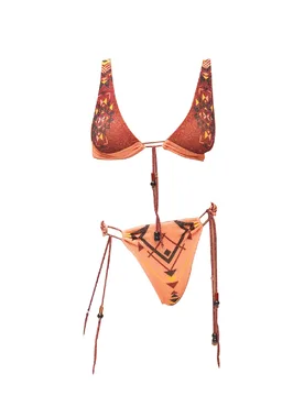 Triangolo Alto, Slip Fisso Bordeaux/arancio M21-0232X3 - ME FUI - FashionsVida