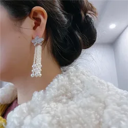 MM White Pearl CZ Earrings