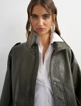 TSTOMA COATED BOMBER OTW female - S - FashionsVida