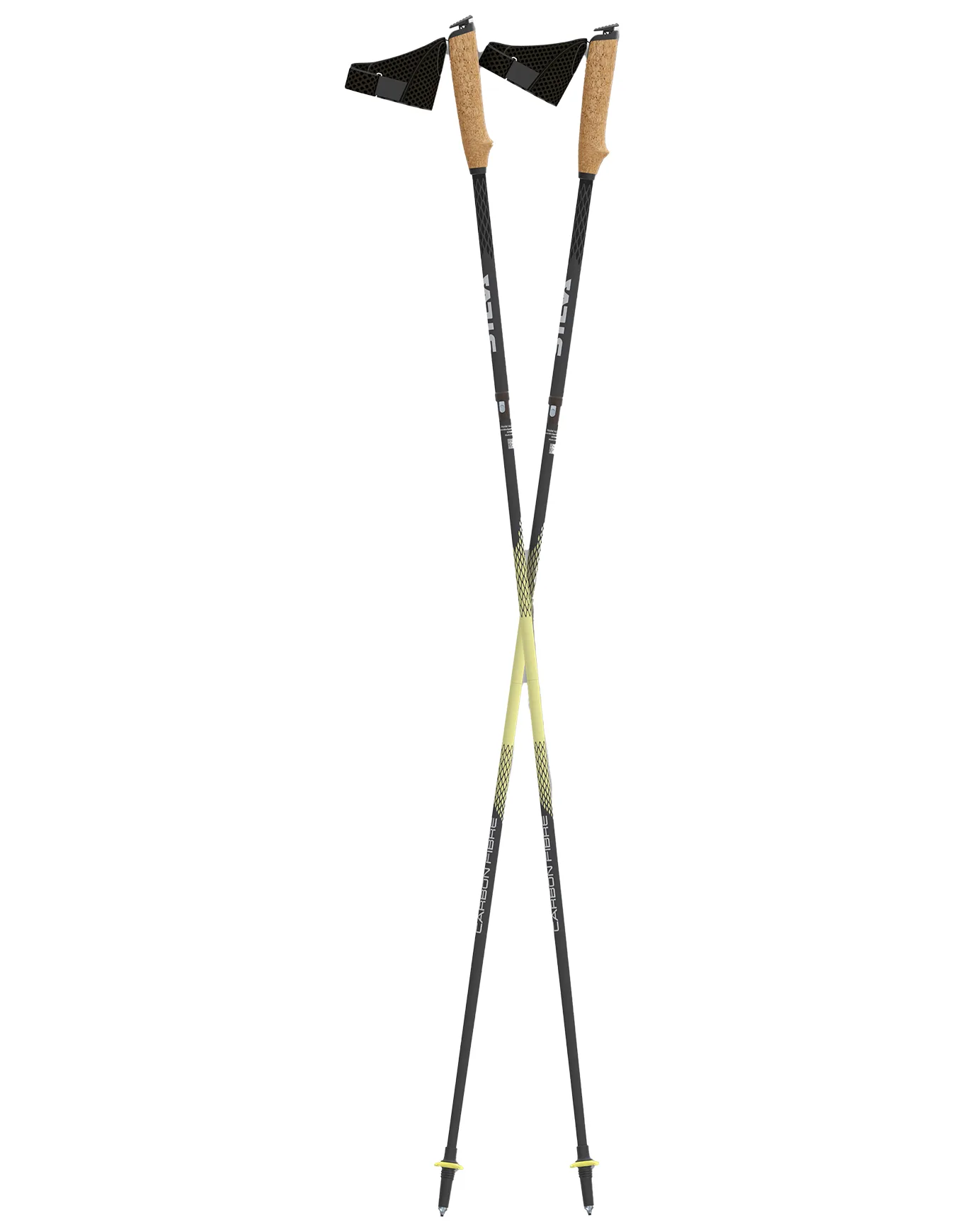 Bâtons de trail en carbone - Running Poles Carbon Z Fixed - Taille 120 cm - Jaune - Silva - FashionsVida