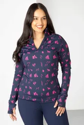 Skerne Ladies Patterned Sports Top - - Size: 8
