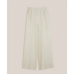 Pantalones anchos de mujer con cintura elástica y pinzas