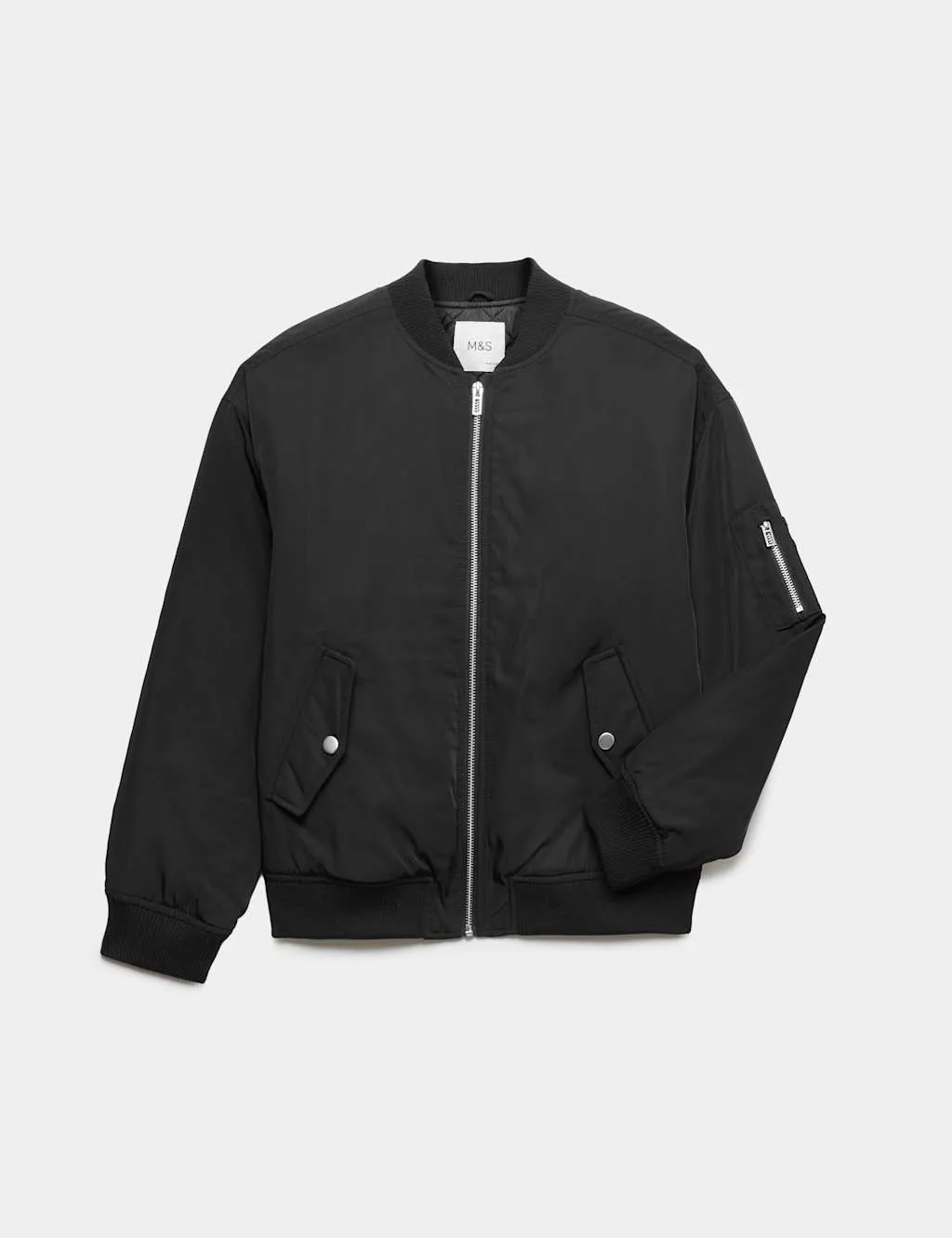 Bomber Jacket (6-16 Yrs) Black male - M&S - FashionsVida