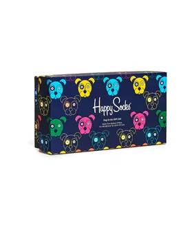 Coffret cadeau de chaussettes CHIENS ASSORTIS, lot de 3, 41-46 marine bleu marine - Happy socks - FashionsVida