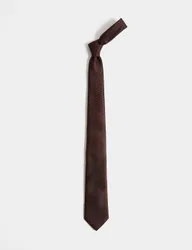 Textured Fan Design Tie Bordeaux male