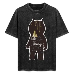 Wild Thing T-Shirt Casual Loose Short Sleeve Tee for Men