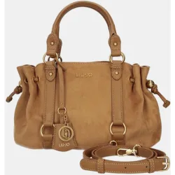 Shopper de antelina con detalle frunces y doble asa