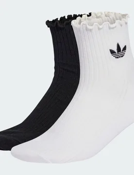 Calzini Ruffle Quarter 43-45 White / Black - Adidas - FashionsVida
