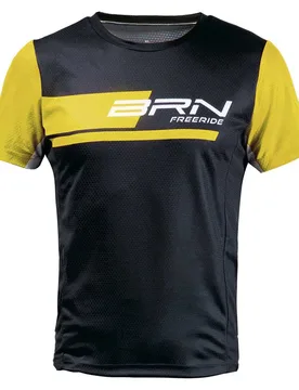Maglia Da Enduro A Maniche Corte Freeride Black / Yellow - Brn - FashionsVida
