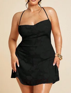 Vestidos de ocasión de satén para mujer de talla grande - Vestidos de novia, vestidos de dama de honor, vestidos de fiesta, vestidos para citas, ves - Shein - FashionsVida
