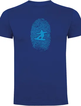 T-shirt à Manches Courtes Snowboarder Fingerprint Royal Blue 3XL - Kruskis - FashionsVida
