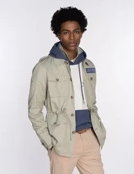 Harper & Neyer - Chaqueta de hombre de color verde militar con multiestampado - Harper & Neyer - FashionsVida