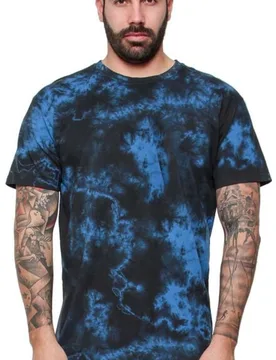 T-Shirt - Royal Negro T-Shirt - S bis 3XL - für Männer - Größe 3XL - schwarz/blau - Männer - male - Outer Vision - FashionsVida