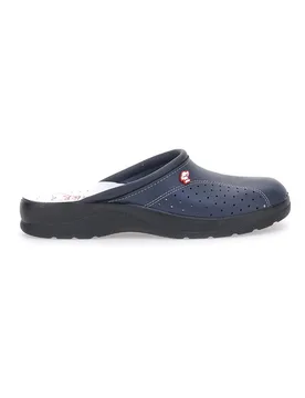 Ciabatte da Lavoro 8028 Blu Vera Pelle 44 - MR CHEF - FashionsVida