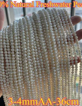 Mm Natural Freshwater Small Near Round White Pearl Spacer Bead Jewelry Make DIY Necklace Bracelet Women Factory Wholesale - Aliexpress - FashionsVida