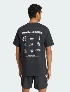 T-SHIRT GRAFICA RUN ESSENTIALS M Black - Adidas - FashionsVida