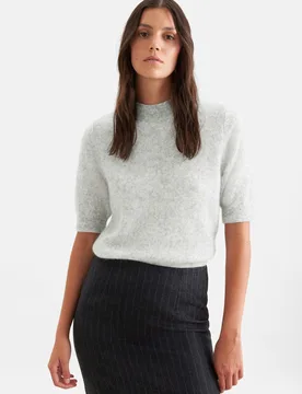 Strickshirt aus Mohair Mix Grau L - Seidensticker - FashionsVida