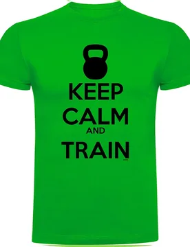 T-shirt à Manches Courtes Keep Calm And Train Green 2XL - Kruskis - FashionsVida