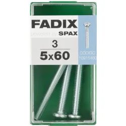 Tornillo Métrica Cabeza Redonda M5 x 60 mm - Caja 3 Uds