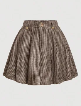 Minifalda plisada a cuadros de estilo retro para mujer, falda retro, falda para salir, falda universitaria, falda de invierno S - Shein - FashionsVida