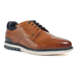 Merlin Leather Mens Tan Lace-Up Shoes - Size Uk 9