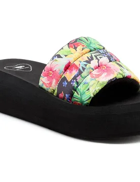 Splash Bahama Textile Womens Black/multi Sandals - Size Uk 8 - Rocket Dog - FashionsVida