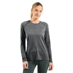 Maglietta A Maniche Lunghe Crew Essential Seamless Stone Grey Melange XS