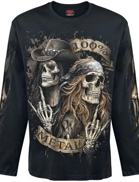 Langarmshirt - Pure Metal - M bis XXL - für Männer - Größe L - schwarz - Männer - male - Spiral - FashionsVida
