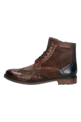 Anfibi marroni con dettagli brogue in vera pelle 3159573G1014 44