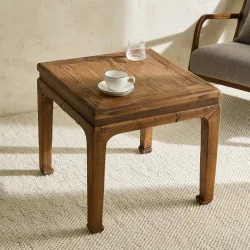 Mesa auxiliar de madera de reciclado Opium