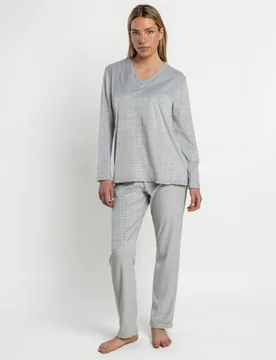 Pijama largo de mujer de tejido de terciopelo doble cara - Admas - FashionsVida