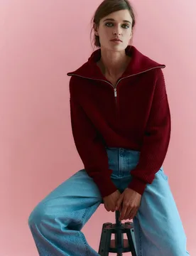 Sfera - Jersey cuello cremallera - Sfera - FashionsVida