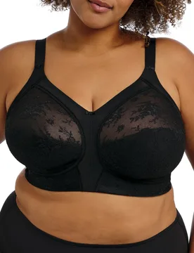 Womens Verity Non Wired Full Cup Bra - Black Polyamide - Size 38ff - Goddess - FashionsVida