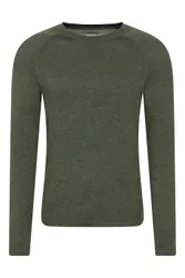 Keep The Heat' Mens Isotherm Base Layer Top Quick Wicking Active Tee Khaki - Size X-Large