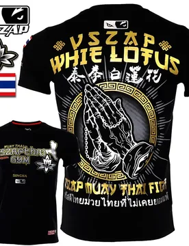 Vszap Gym Cotton Breathable Thai Boxing Style Lotus Short Sleeve Men's T-shirt MMA Combat sport Martial Arts Camping Round Neck - Aliexpress - FashionsVida