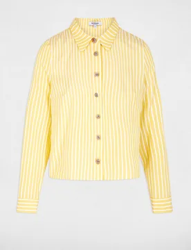 Camisa de mujer cropped de rayas - Morgan - FashionsVida