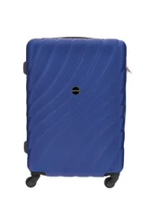 Trolley rigido medio blu con ruote girevoli PR185/M