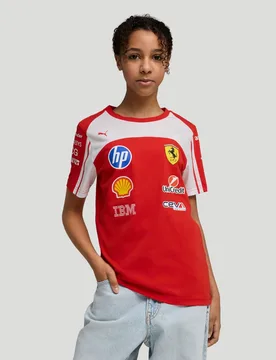 Scuderia Ferrari Junior Team T-shirt - Red JXS Unisex - Castore - FashionsVida
