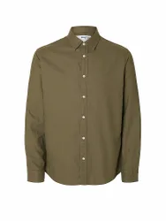 Camicia di flanella Slim Fit SLHSLIMOWEN oliva XXL