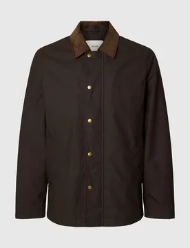 Jacket Uomo Waxed Cotton Grape Leaf - Selected - FashionsVida