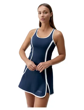 Robe Sans Manches Laver Sailor Blue / Winter Ecru L - Born Living Yoga - FashionsVida