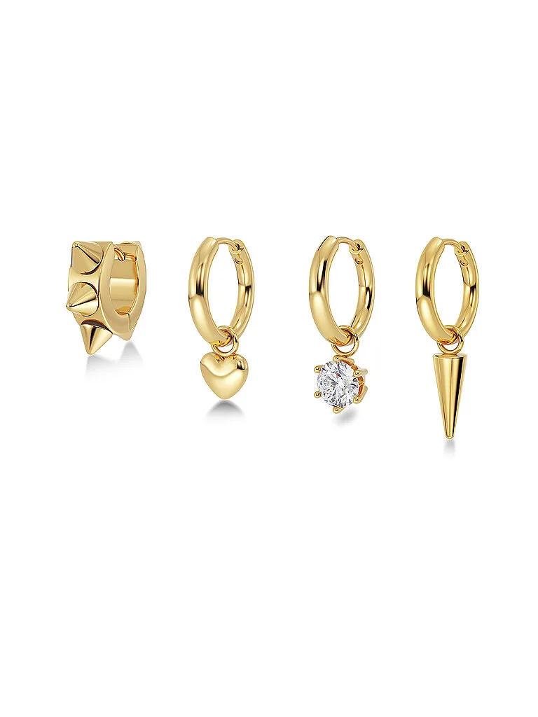 Orecchini PEAK HOOPS ICON ONE HEART Oro oro - Edblad - FashionsVida