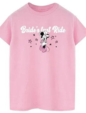 Women's Minnie Mouse Cotton Boyfriend T-Shirt in Baby Pink Size: Large - Baby Pink - Size: L - Disney - FashionsVida