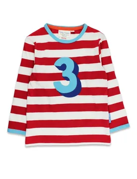 Kids 100% Cotton Three Long-Sleeved T-Shirt - Toby Tiger - FashionsVida