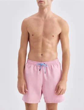 Bañador bermuda de hombre liso con logo bordado - Hackett - FashionsVida