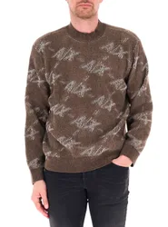 Maglione con logo MARRONE L