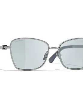 Gafas de sol CH4289Q de mujer cuadrada en metal con lente degradada - Chanel - FashionsVida