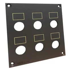 Antivandal Push Buttons/switches Mounting Plate Black One Size unisex