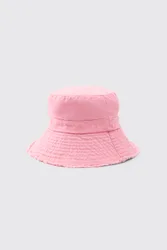 Mens Bucket Hat With Drawstring - Pink - One Size